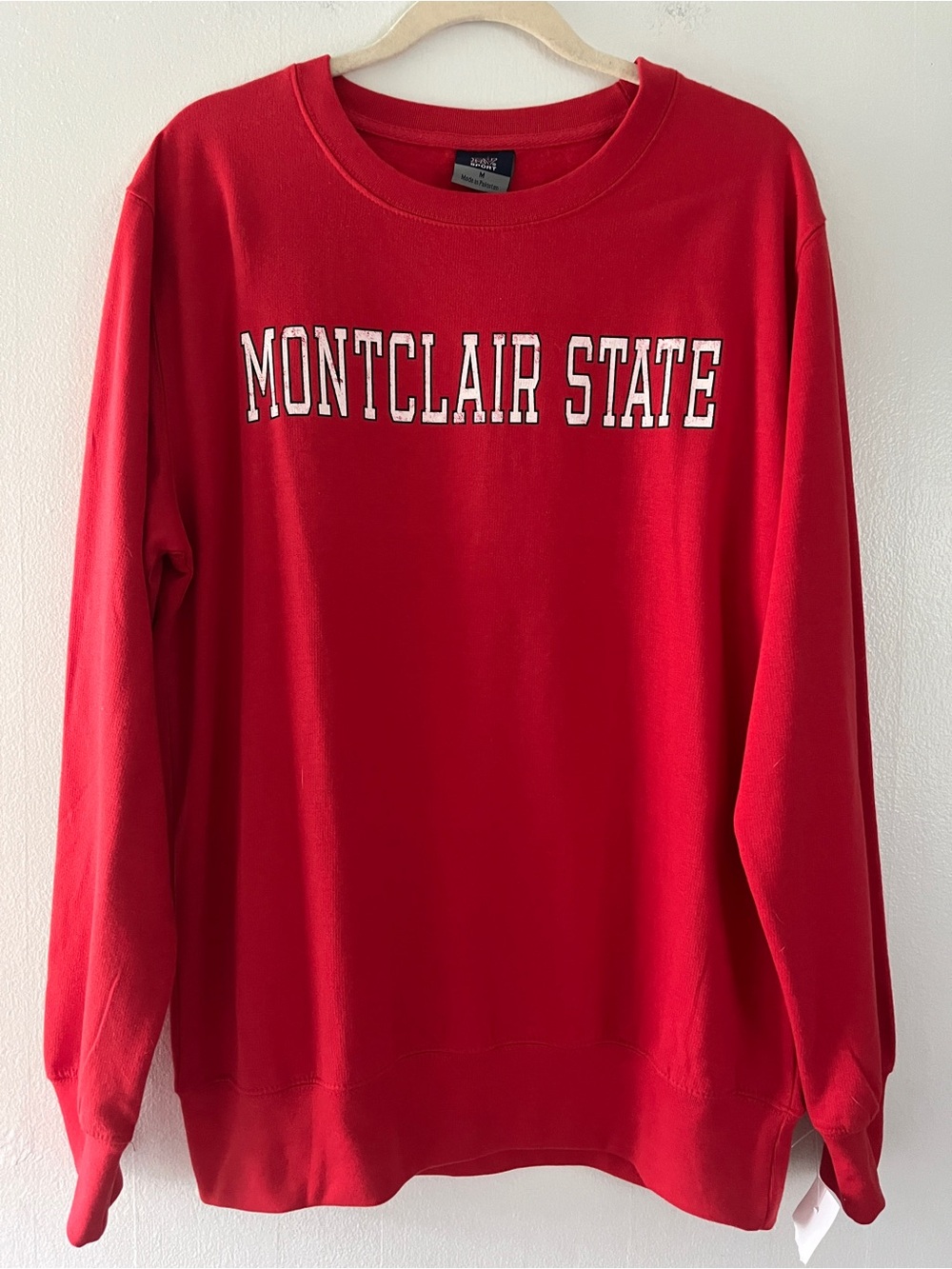 MV Sport Red Montclair State Long Sleeve Crewneck